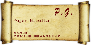 Pujer Gizella névjegykártya